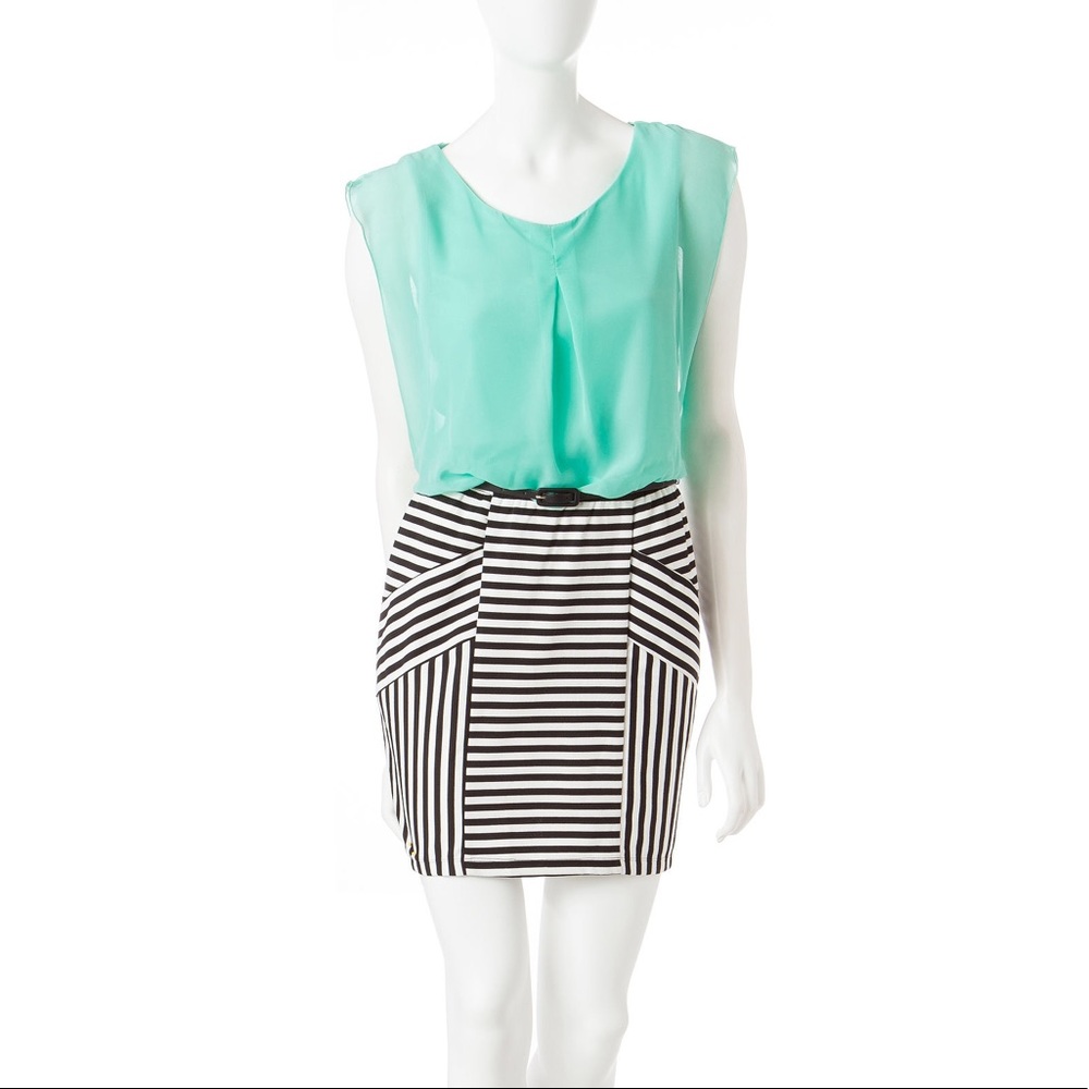 Stripped Fitted Dress